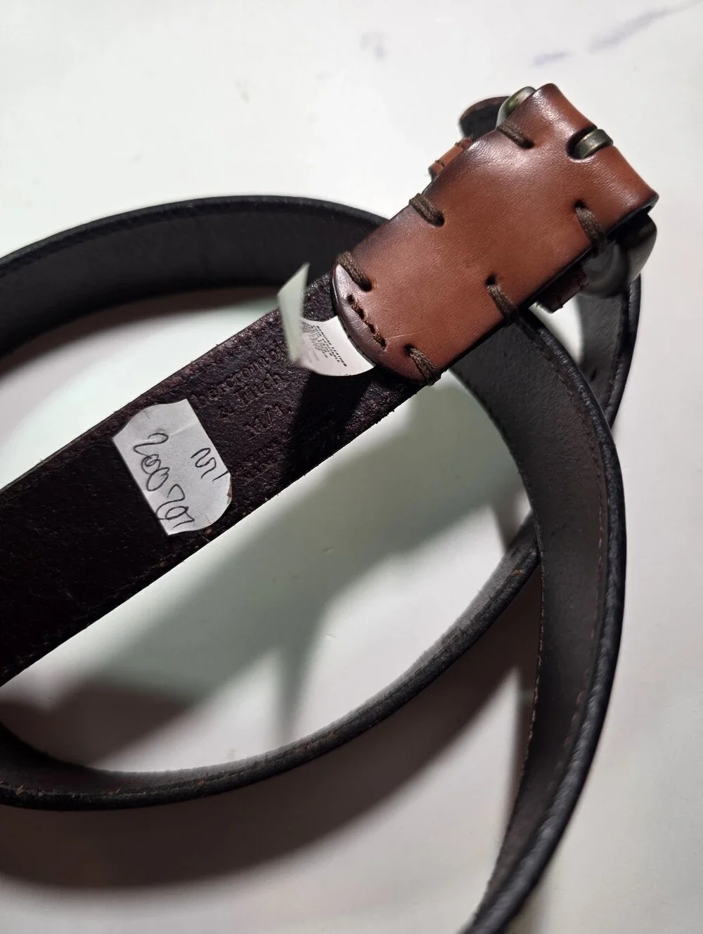 Abercrombie & Fitch Brown Leather Belt – A&F Logo